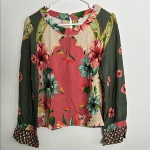 Elegant Floral Brazilian Long Sleeve Blouse